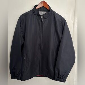 Vintage Y2K Black Bomber Jacket Streetwear windbreaker Lightweight Mens XL